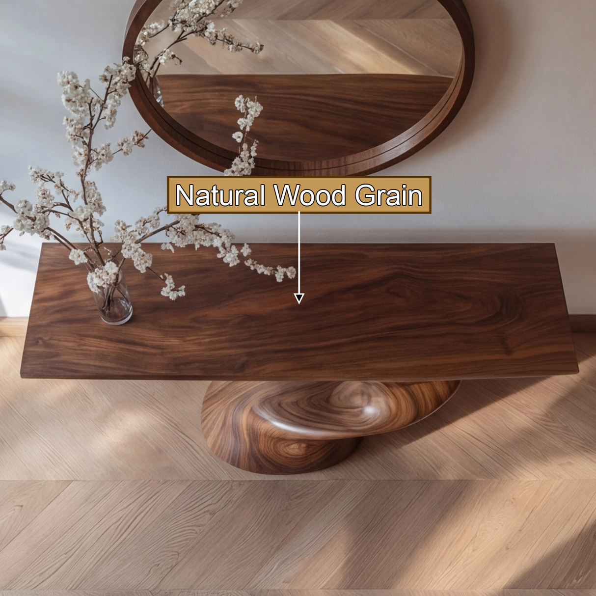 Solvaryn Sculpted Solid Wood Console Table - Timberustic Console Table