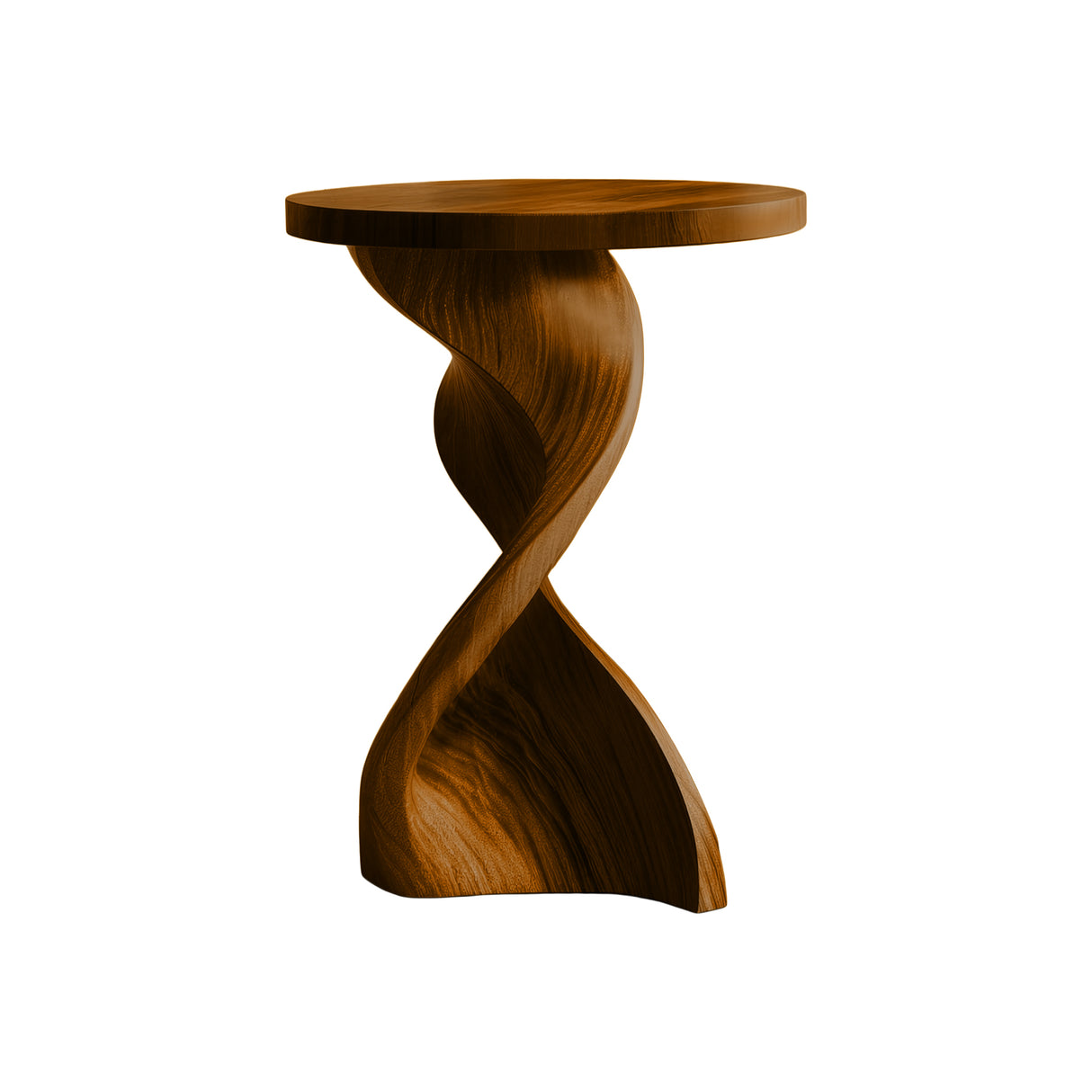 Solvyn Sculpted Solid Wood Pedestal Stand Brown - Timberustic Pedestal Stand