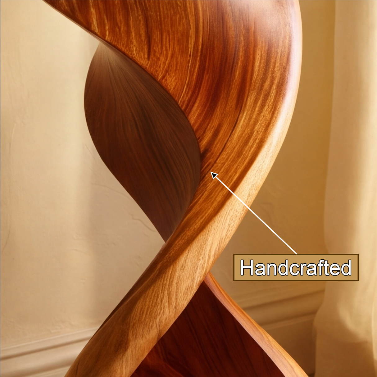 Solvyn Sculpted Solid Wood Pedestal Stand - Timberustic Pedestal Stand