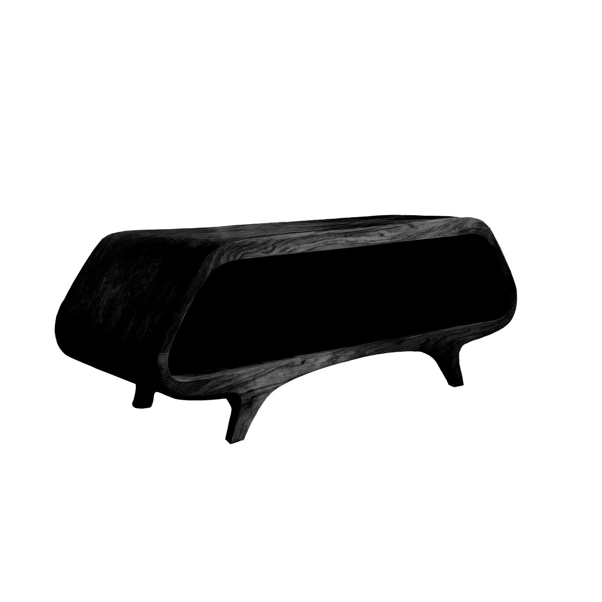 Sonora Solid Wood Record Player Stand With Storage Black - Timberustic Record Player Stand With Storage
