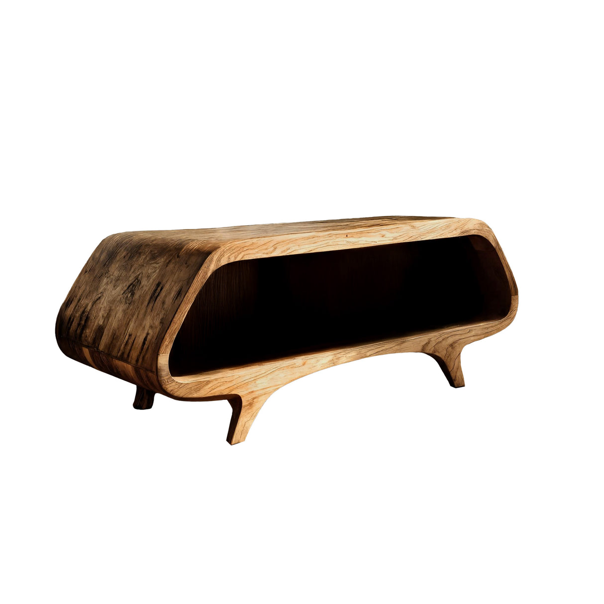 Sonora Solid Wood Record Player Stand With Storage Natural Oak - Timberustic Record Player Stand With Storage