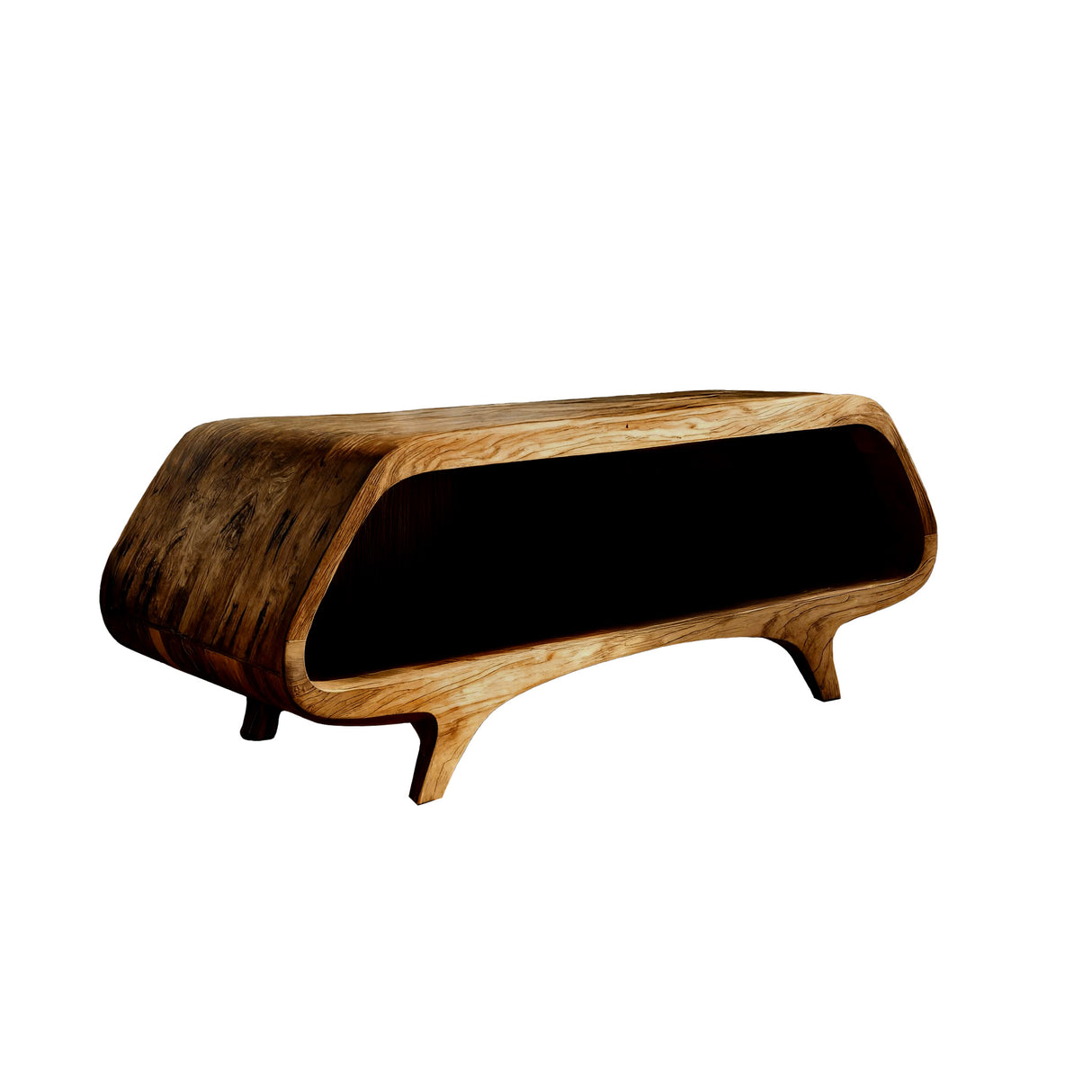 Sonora Solid Wood Record Player Stand With Storage Teak - Timberustic Record Player Stand With Storage