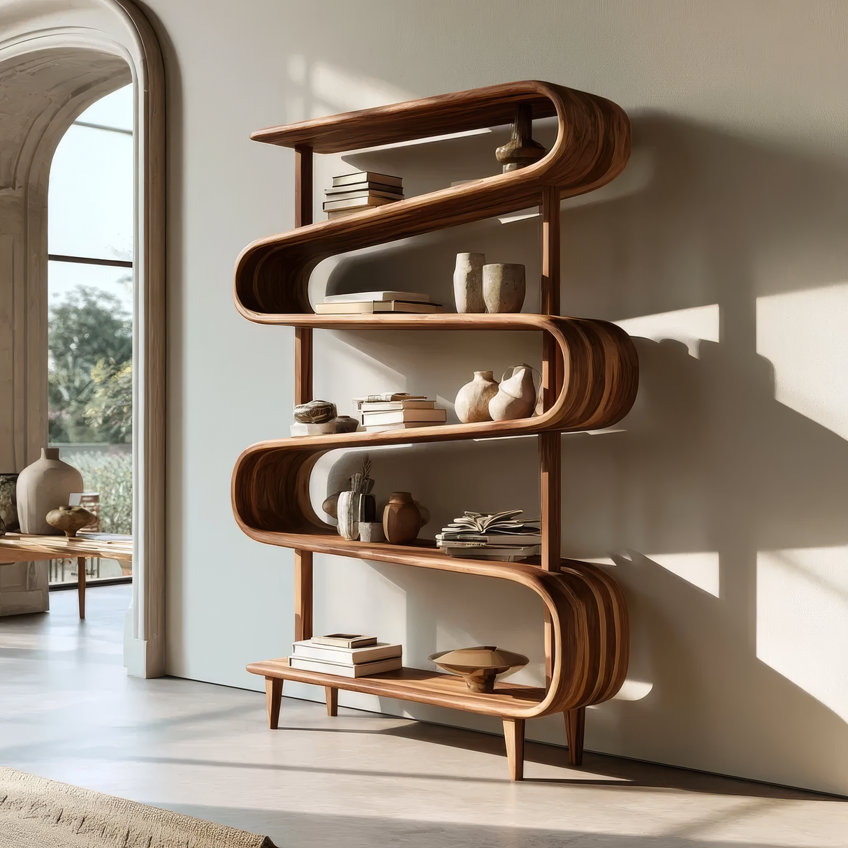 Soravian Handcrafted Solid Wood Bookshelf