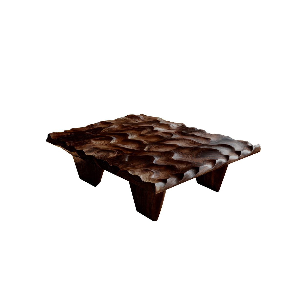 Soren Tide Solid Wood Coffee Table Dark Walnut - Timberustic Coffee Table