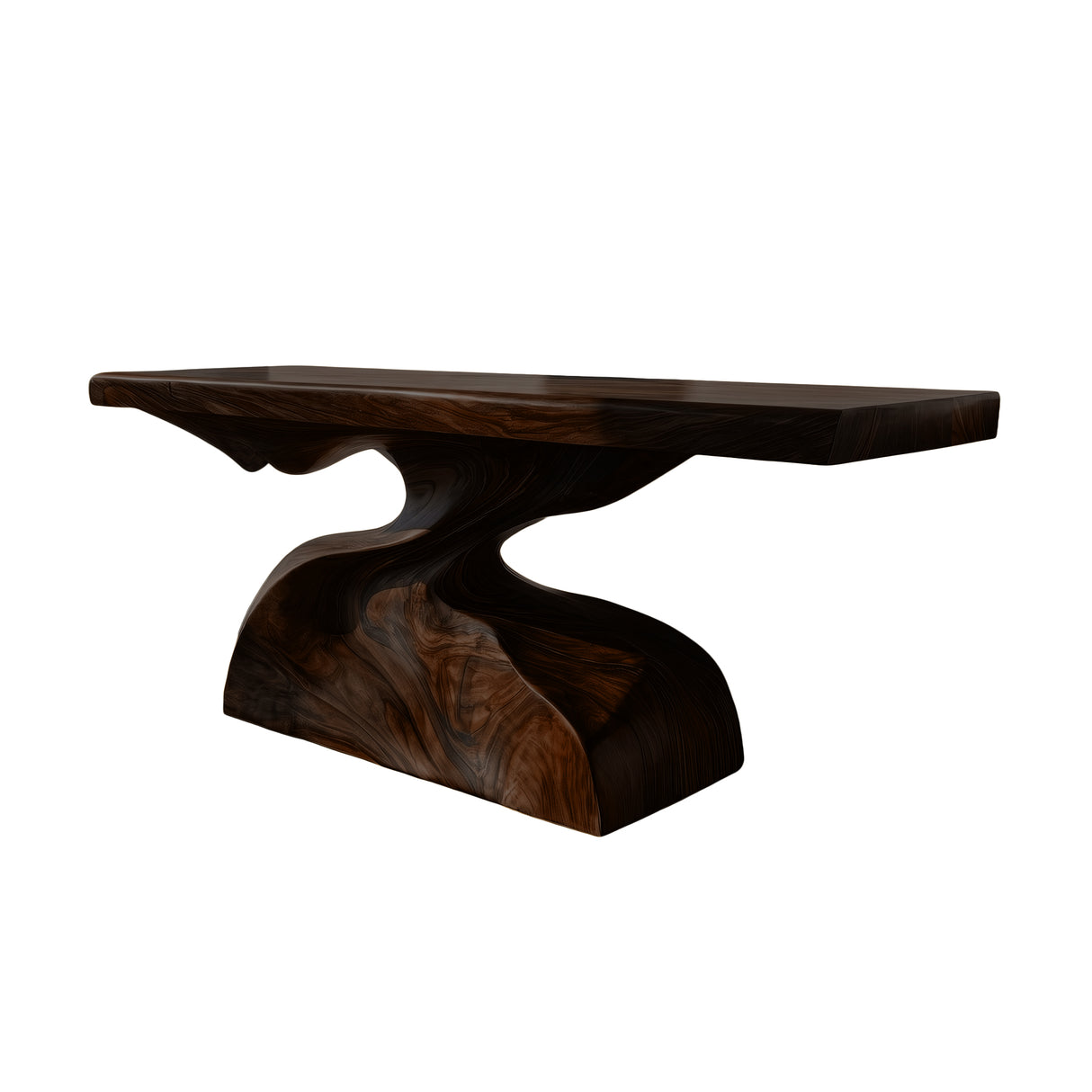 Stonecurrent Handcrafted Solid Wood Console Table Dark Walnut - Timberustic Console Table