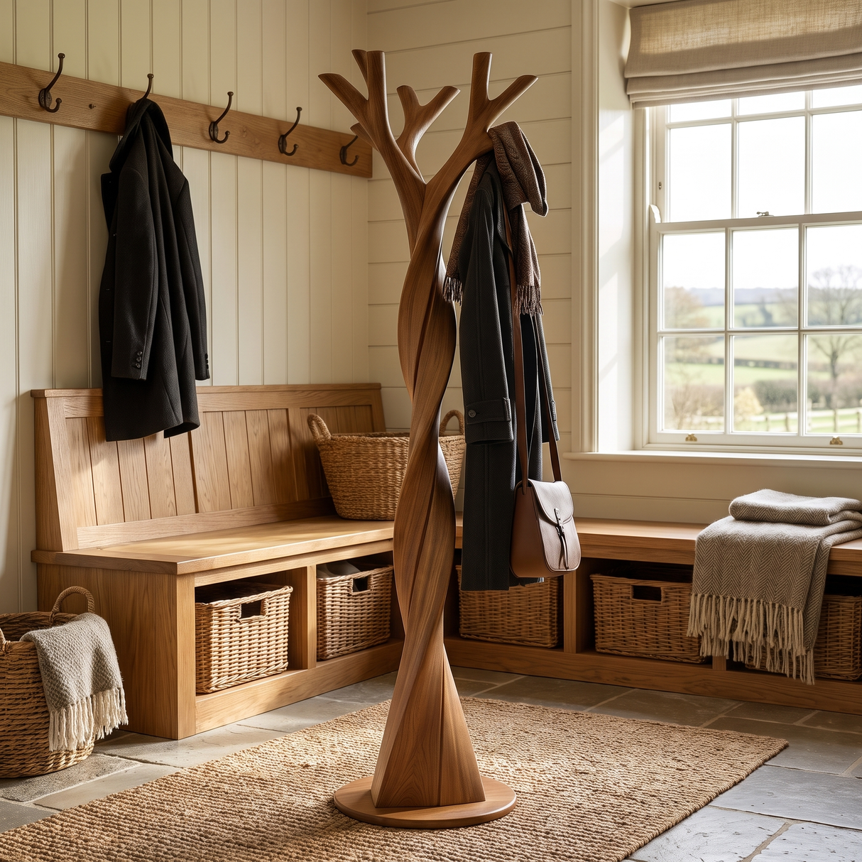 Stormbranch Handcrafted Sculpted Solid Wood Tree Coat Rack (Copy) - Timberustic Tree Coat Rack