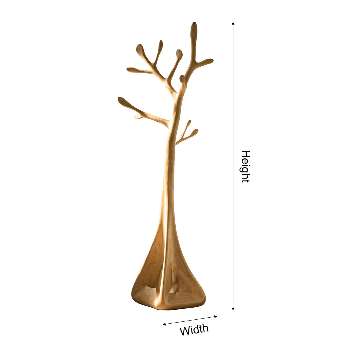 Sylvae Sculpted Solid Wood Tree Coat Rack - Timberustic Tree Coat Rack