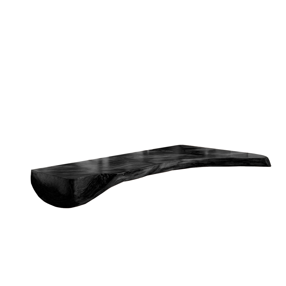 Sylvane Live Edge Solid Wood Floating Desk Black - Timberustic Floating Desk