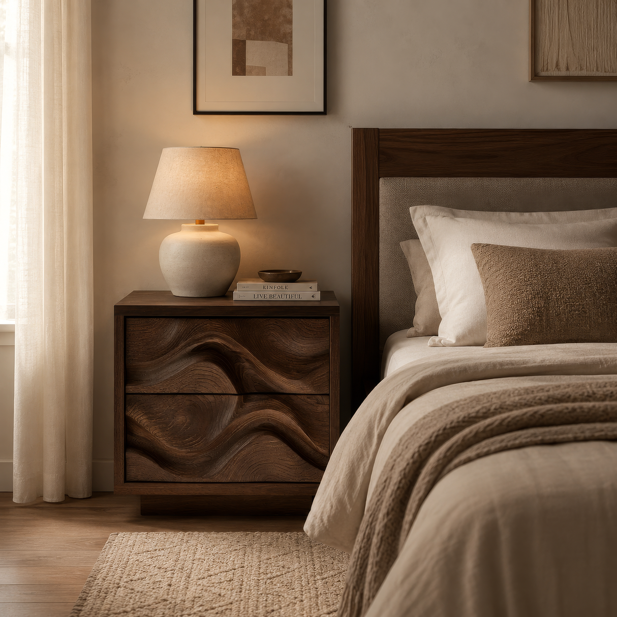 Sylvara Handcrafted Solid Wood Nightstand SPA925908 - Timberustic Nightstand