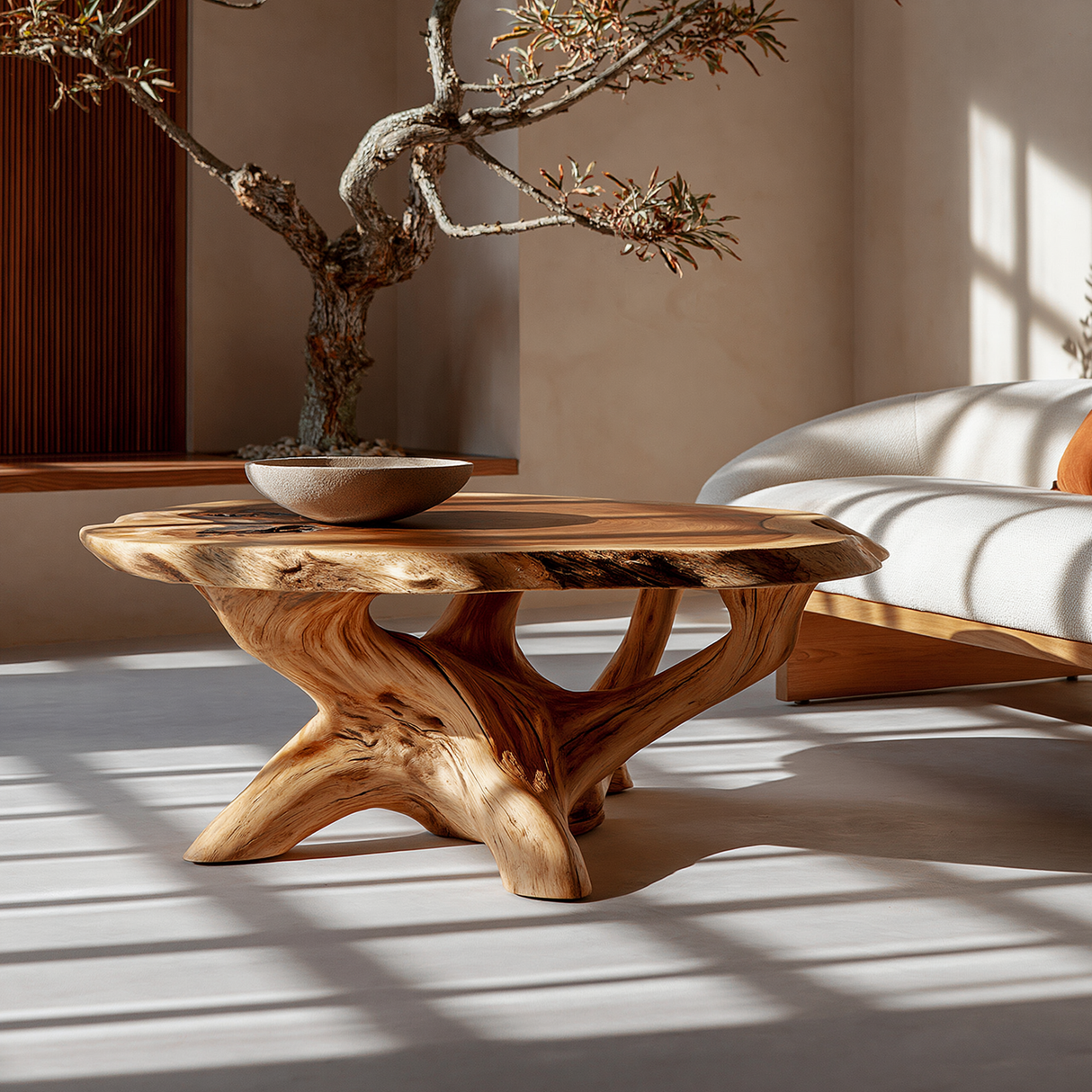Sylvara Live Edge Solid Wood Coffee Table - Timberustic Coffee Table