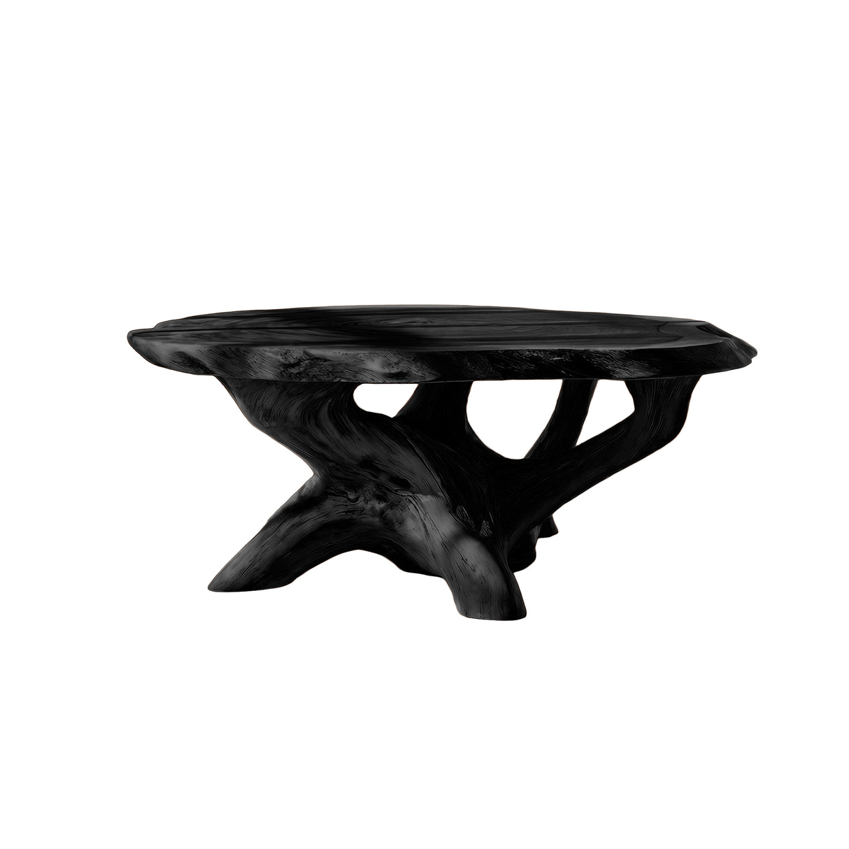 Sylvara Live Edge Solid Wood Coffee Table Black - Timberustic Coffee Table