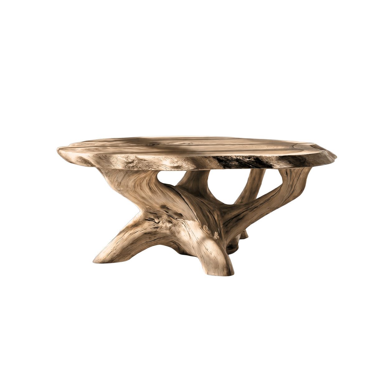 Sylvara Live Edge Solid Wood Coffee Table Natural Oak - Timberustic Coffee Table