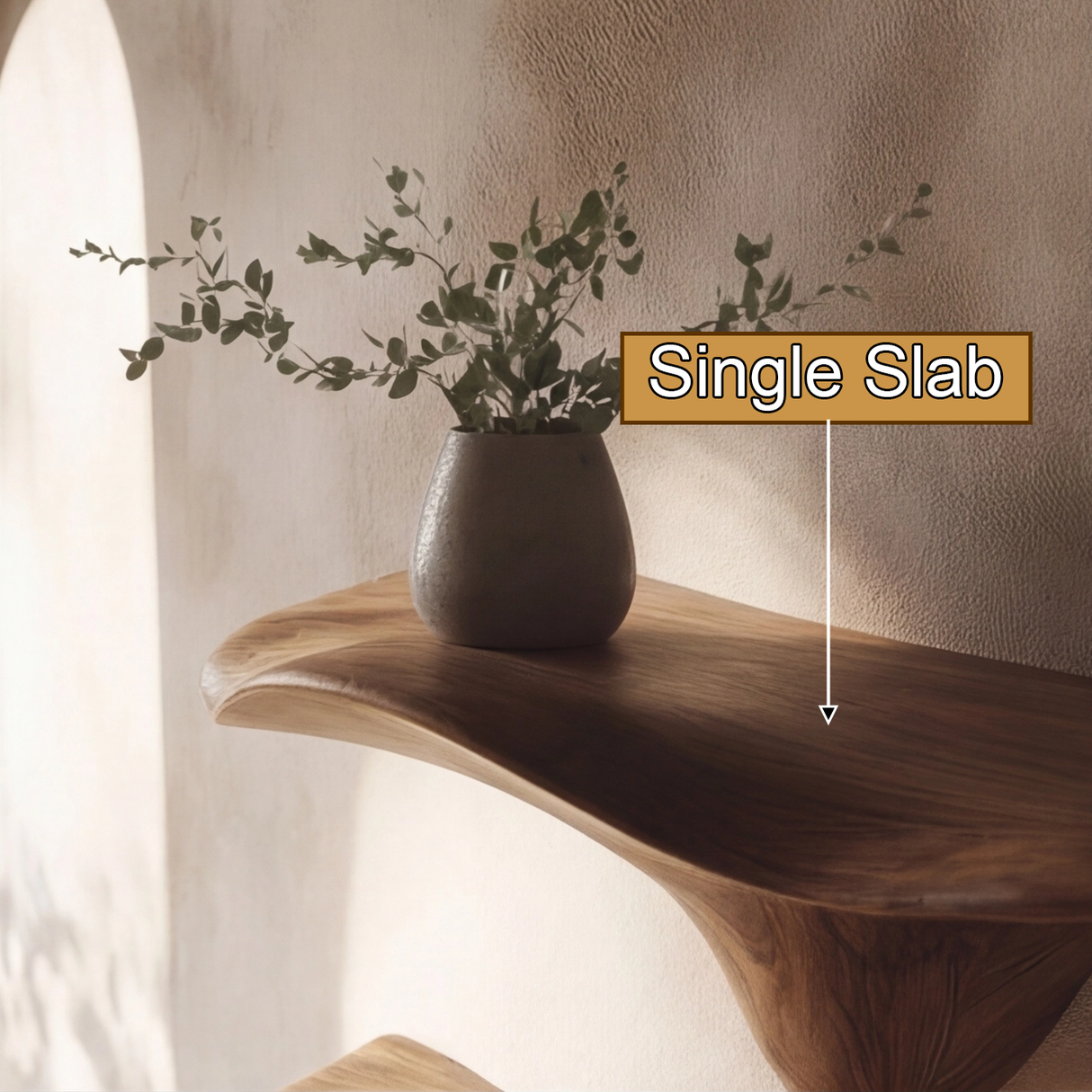 Sylvara Sculpted Solid Wood Mushroom Floating Shelf SPA835838 - Timberustic Floating Shelf