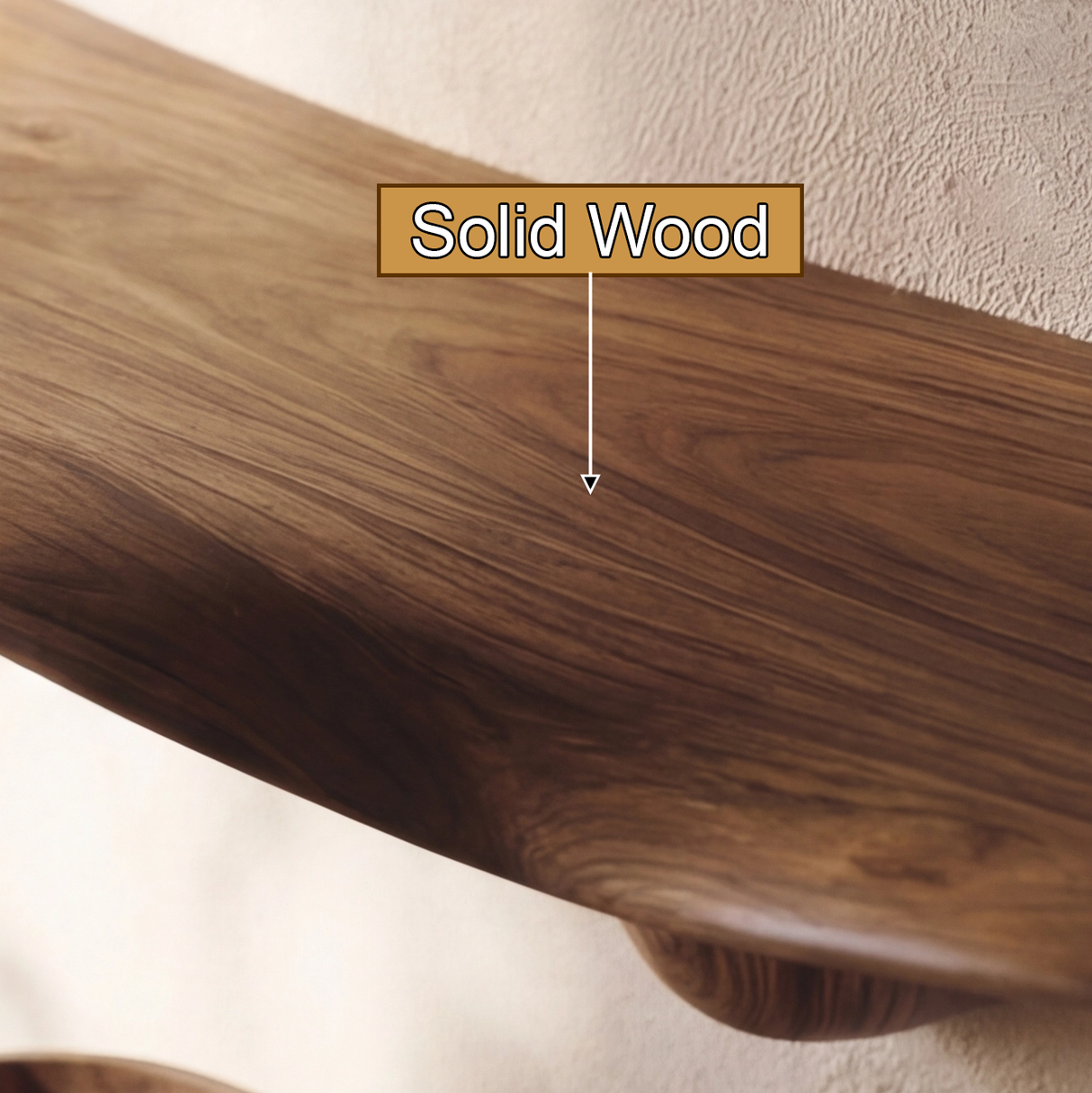 Sylvara Sculpted Solid Wood Mushroom Floating Shelf SPA835838 - Timberustic Floating Shelf