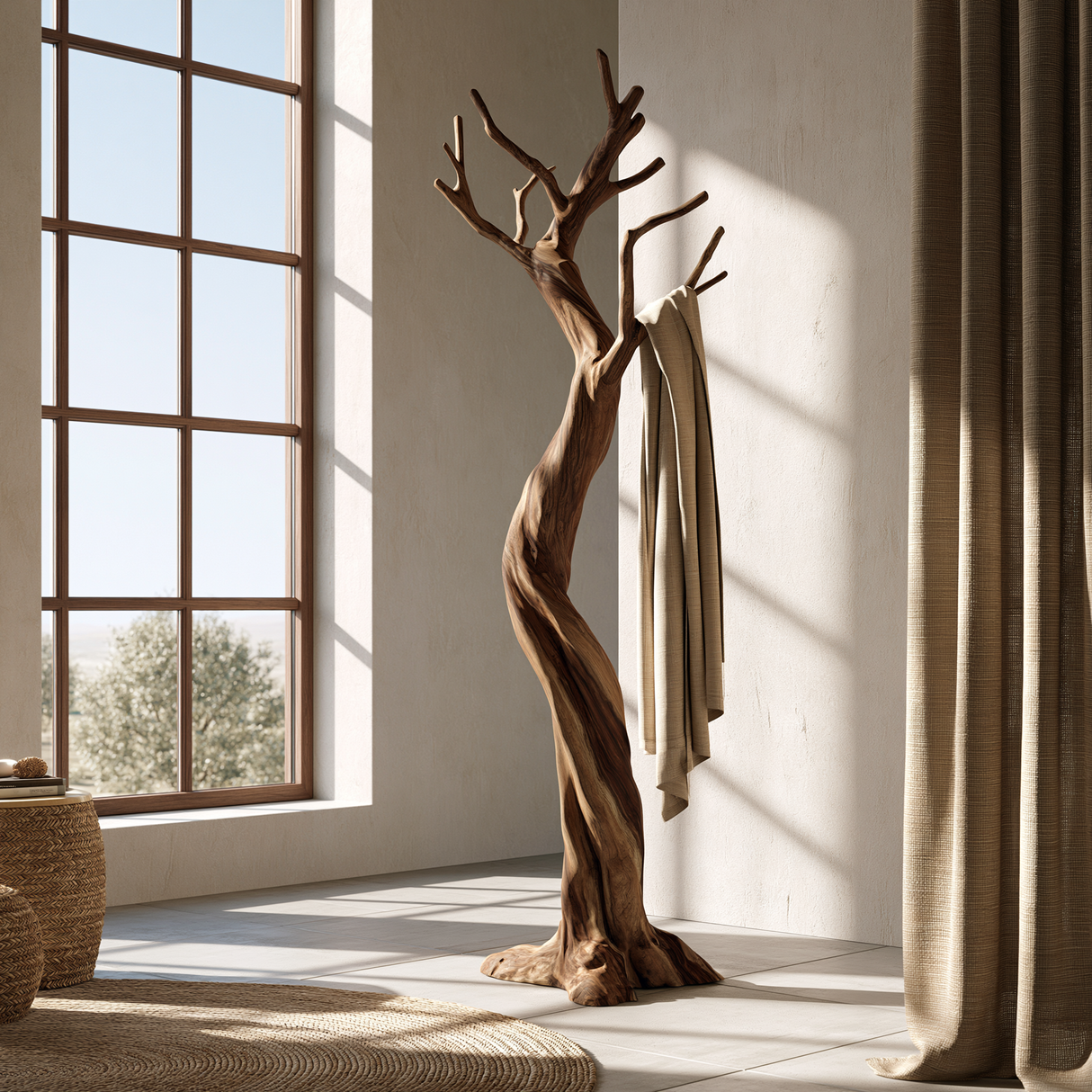 Sylvarion Sculpted Solid Wood Tree Coat Rack - Timberustic Tree Coat Rack