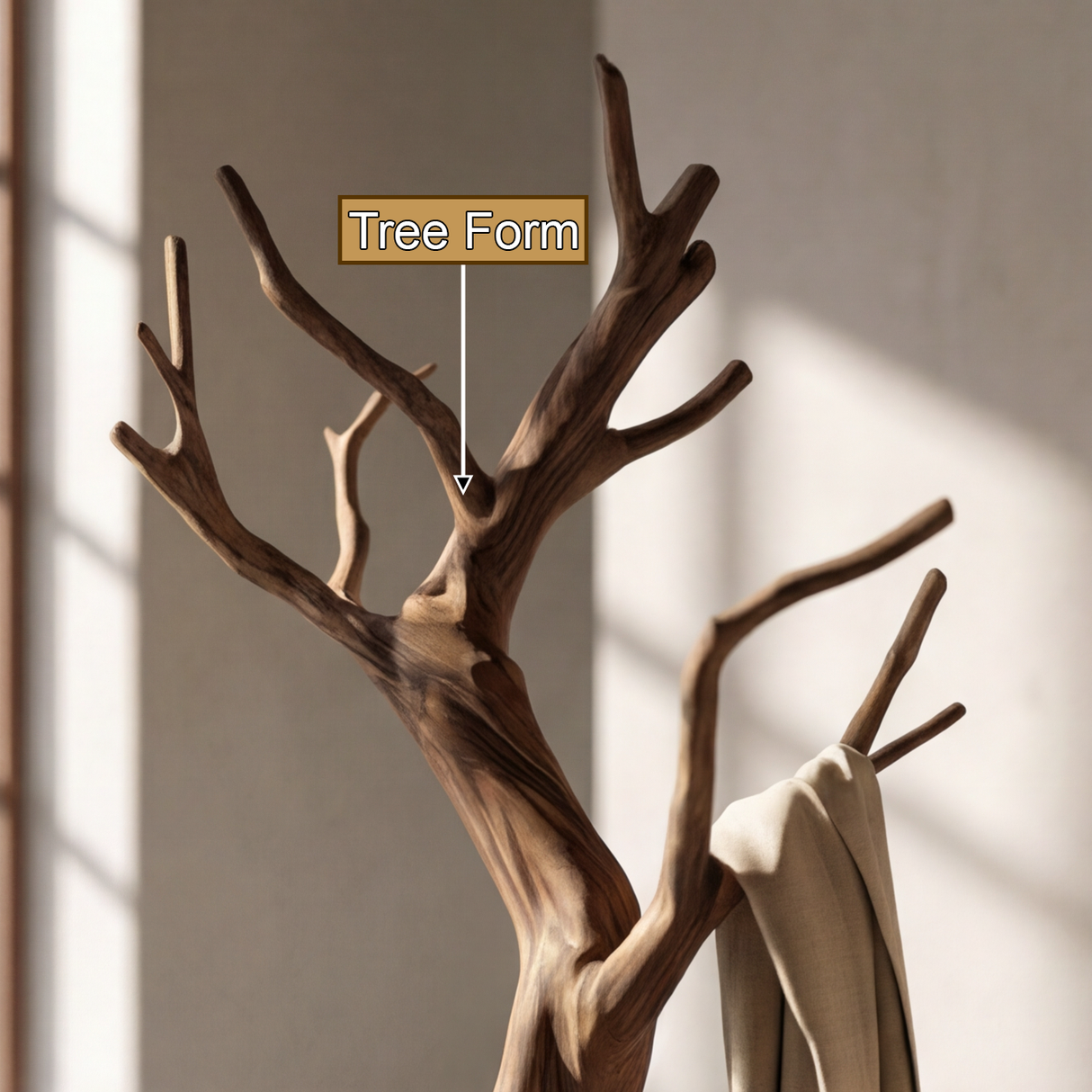 Sylvarion Sculpted Solid Wood Tree Coat Rack - Timberustic Tree Coat Rack