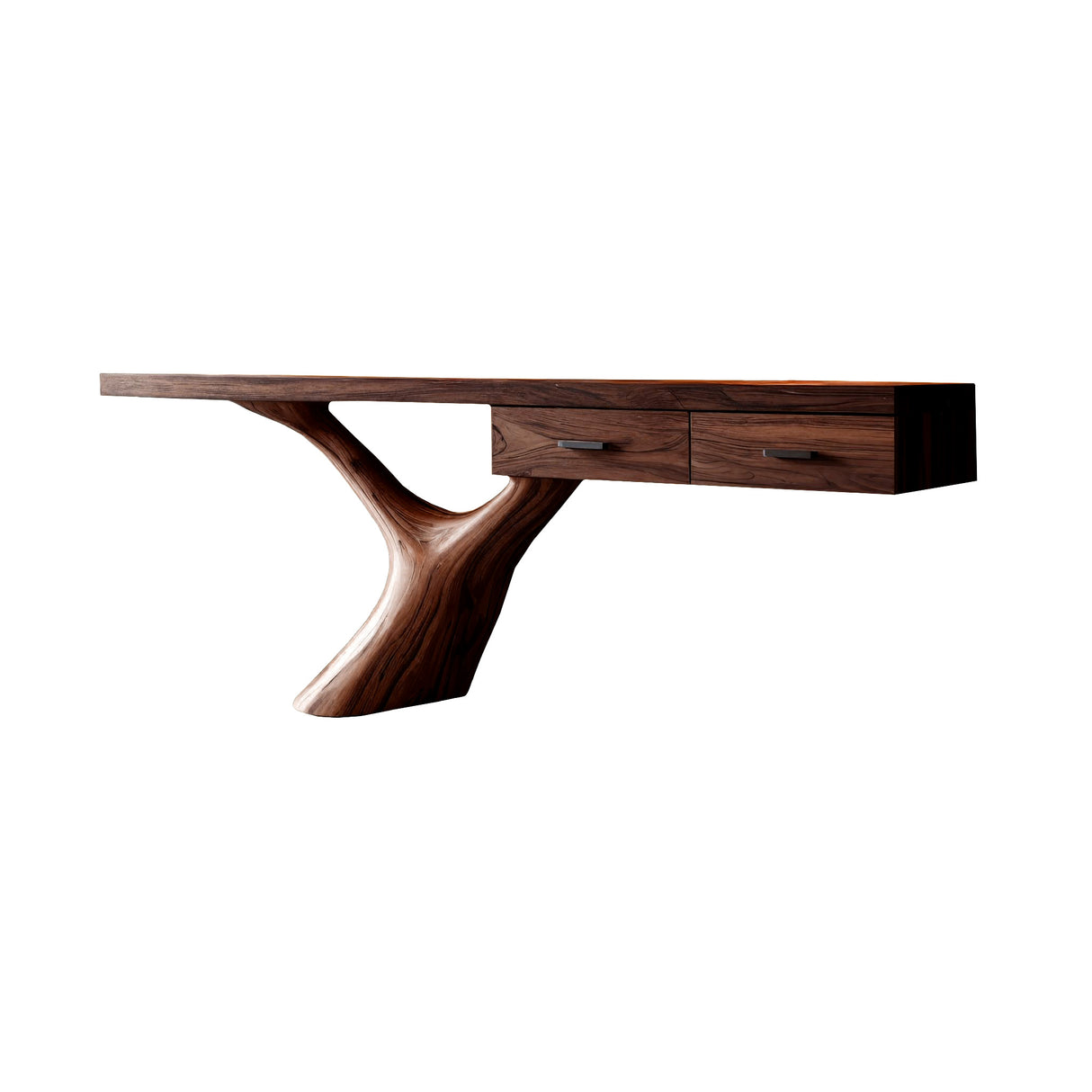 Sylvaris Crest Handcrafted Wood Console Table Dark Walnut - Timberustic Console Table