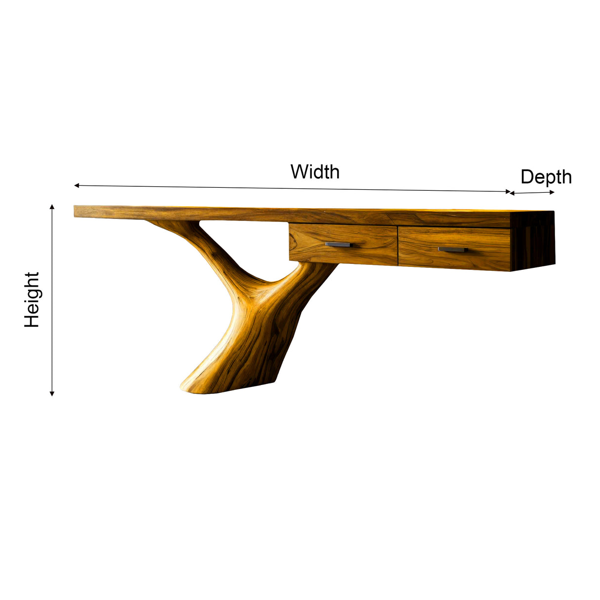 Sylvaris Crest Handcrafted Wood Console Table
