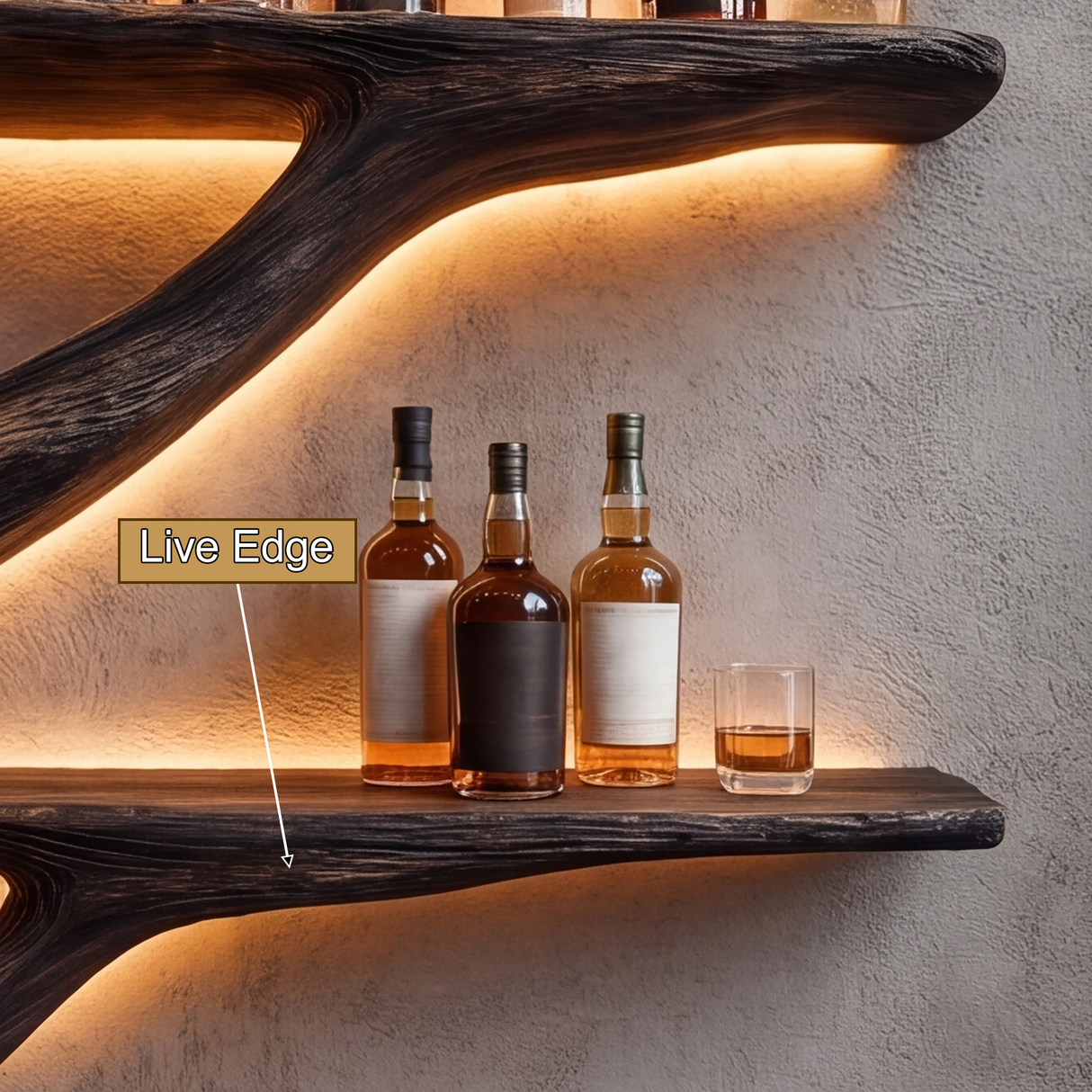 Sylvaris Illuminated Tree Wine Rack - Timberustic Tree Wine Rack