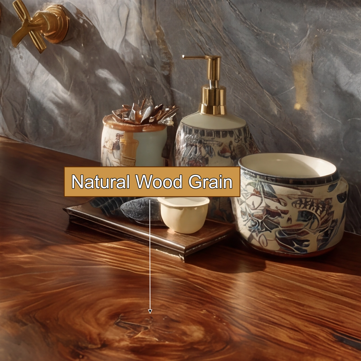 Sylvaris Live Edge Solid Wood Floating Bathroom Vanity SPA169453 - Timberustic Floating Bathroom Vanity