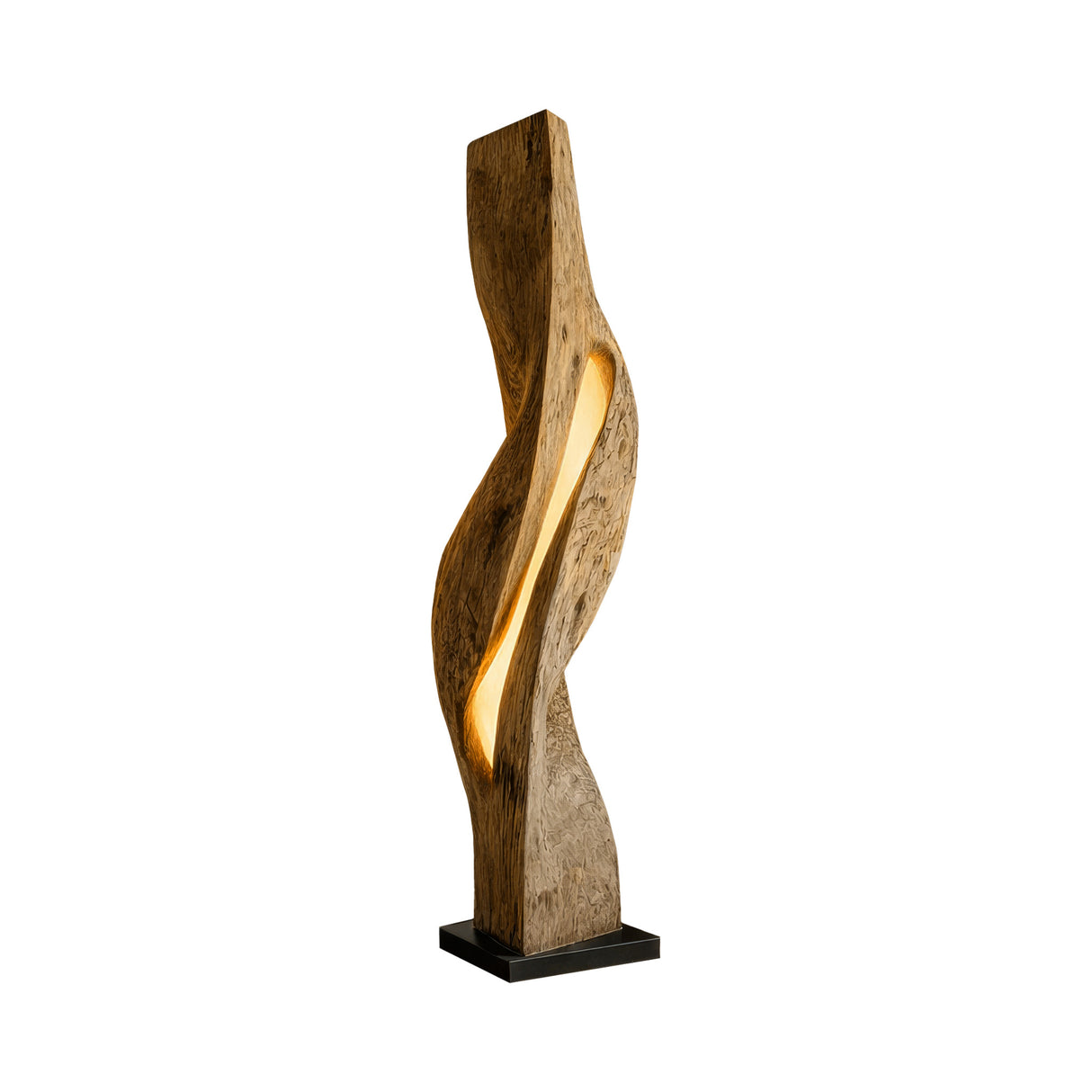 Sylvaris Sculpted Integrated LED Wood Floor Lamp Natural Oak - Timberustic Floor Lamp