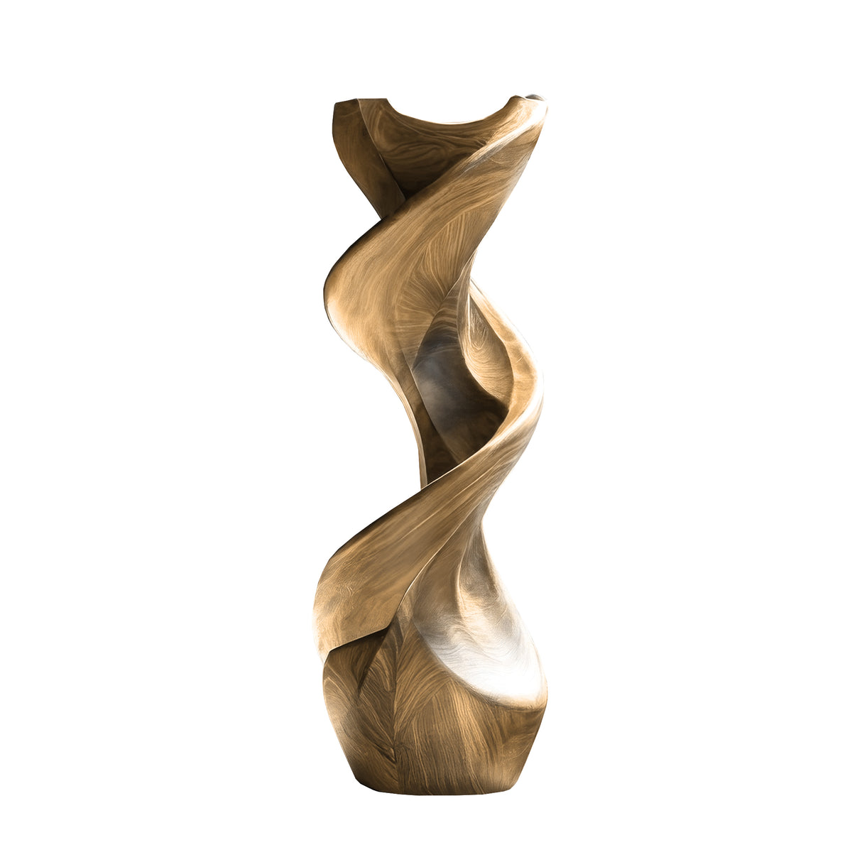 Sylvaris Sculpted Solid Wood Pedestal Stand Natural Oak - Timberustic Pedestal Stand