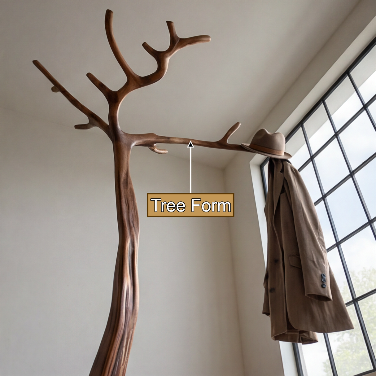 Sylvaris Sculpted Solid Wood Tree Coat Rack - Timberustic Tree Coat Rack