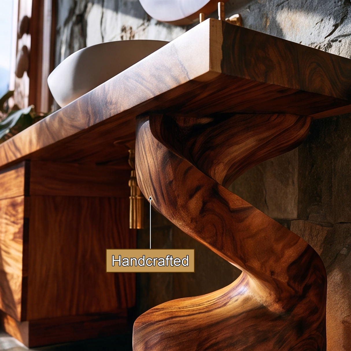 Sylvenor Handcrafted Solid Wood Freestanding Bathroom Vanity with Drawers