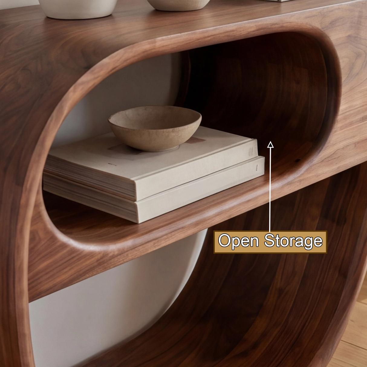 Sylvera Sculpted Solid Wood Console Table - Timberustic Console Table