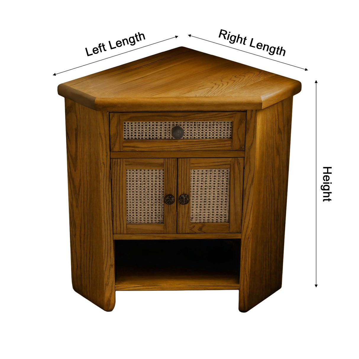 Tava Rattan-Front Corner Bathroom Vanity