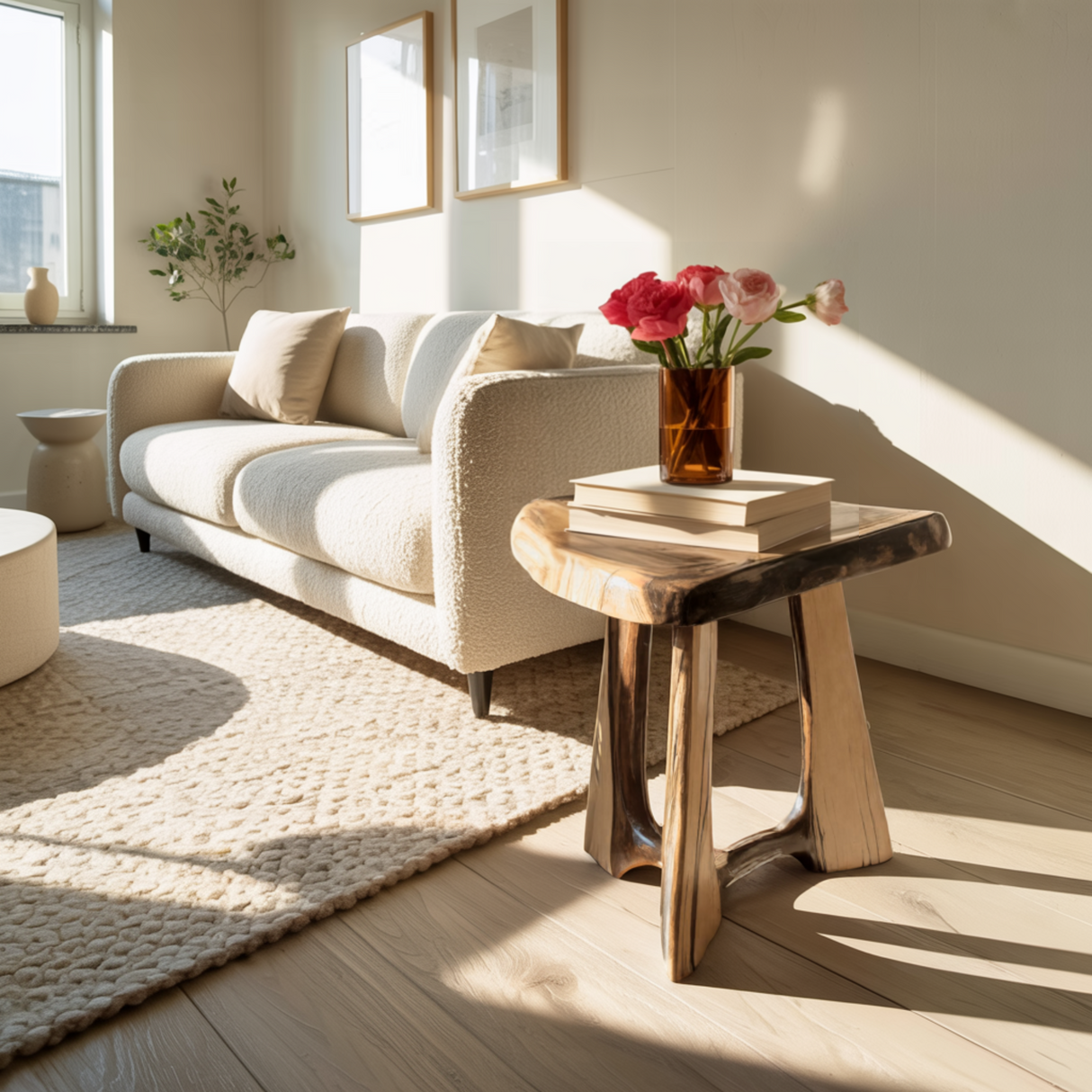 Terrafin Live Edge Solid Wood Side Table - Timberustic Side Table