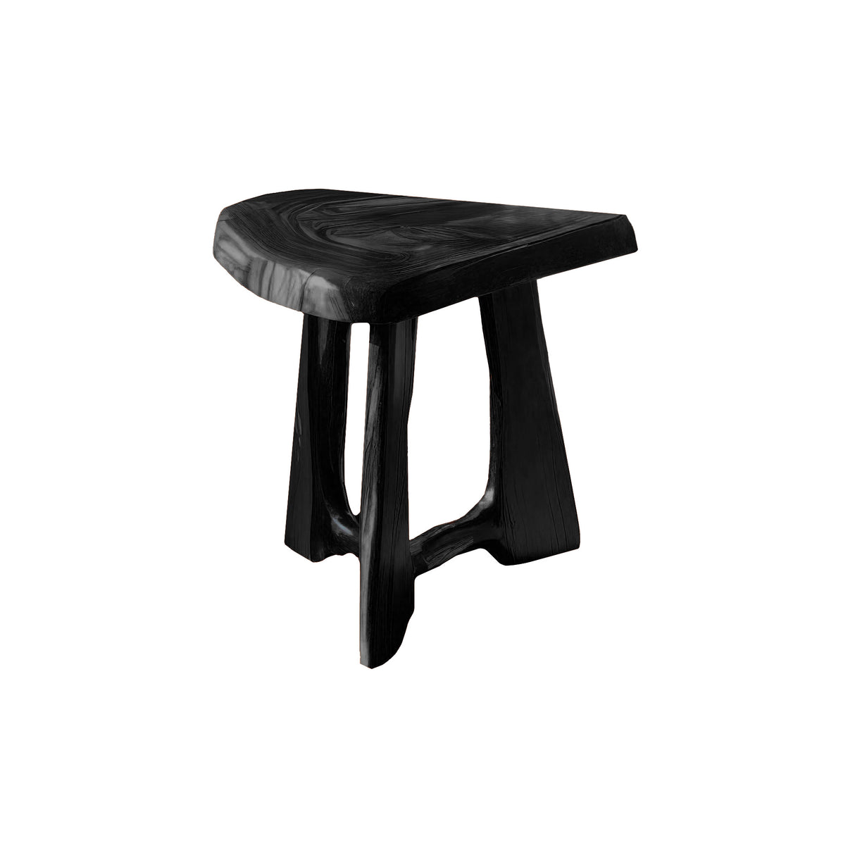 Terrafin Live Edge Solid Wood Side Table Black - Timberustic Side Table