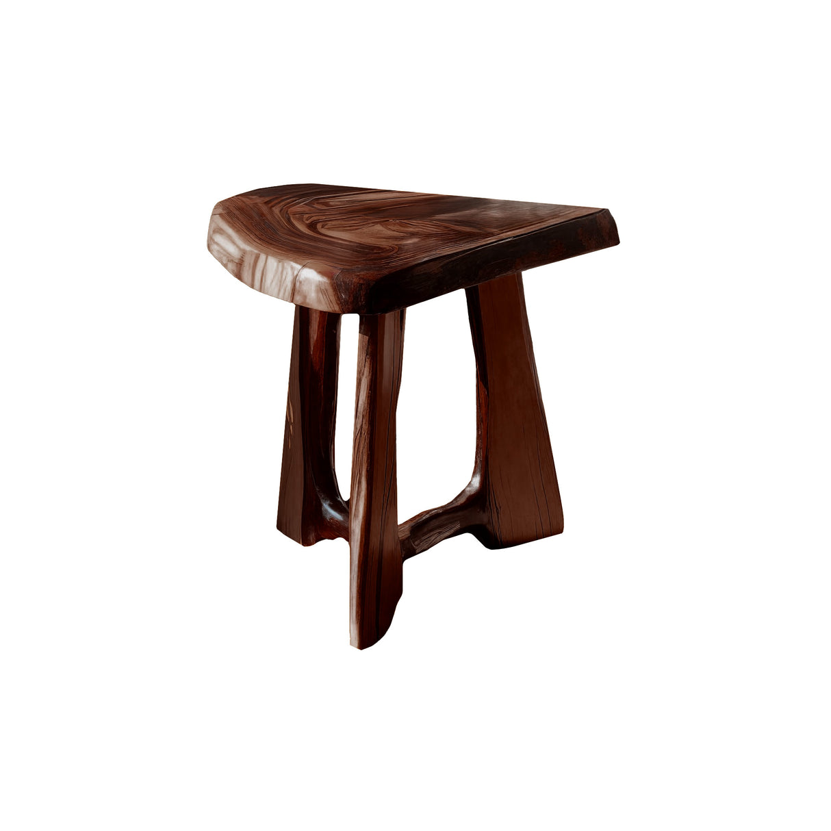 Terrafin Live Edge Solid Wood Side Table Dark Walnut - Timberustic Side Table