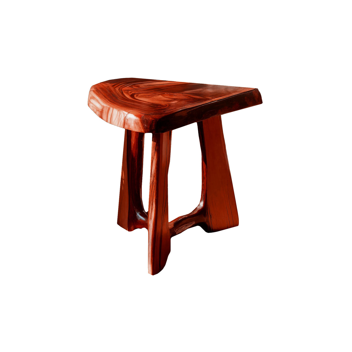 Terrafin Live Edge Solid Wood Side Table Mahogany - Timberustic Side Table