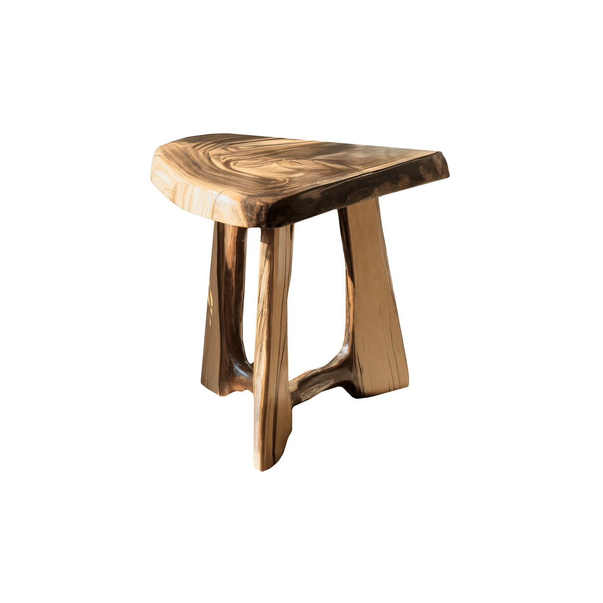 Terrafin Live Edge Solid Wood Side Table Natural Oak - Timberustic Side Table