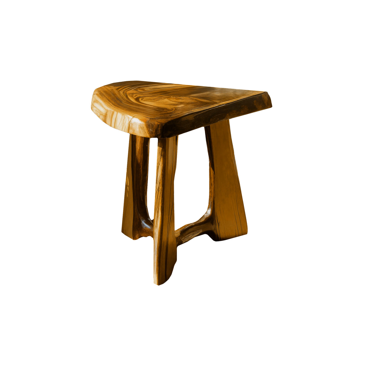 Terrafin Live Edge Solid Wood Side Table Teak - Timberustic Side Table