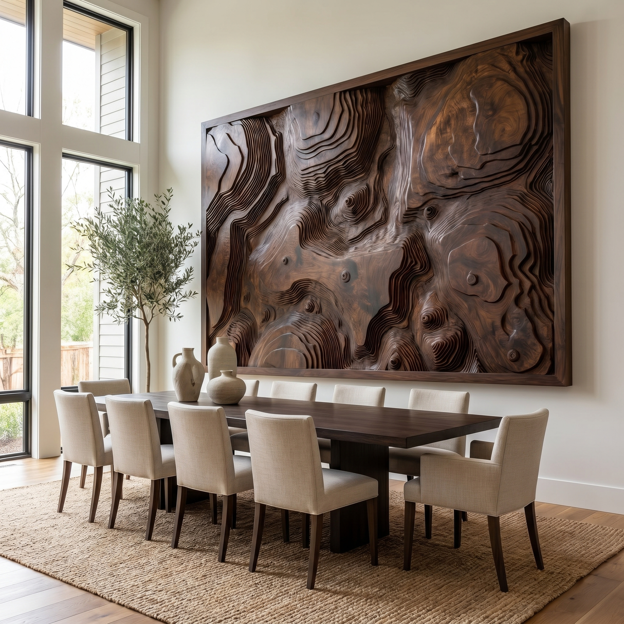 Terranor Sculpted Solid Wood Wall Art