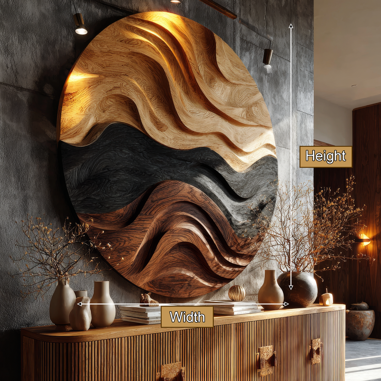 Terranova Handcrafted Solid Wood Layered Landscape Wall Art - Timberustic Wall Art
