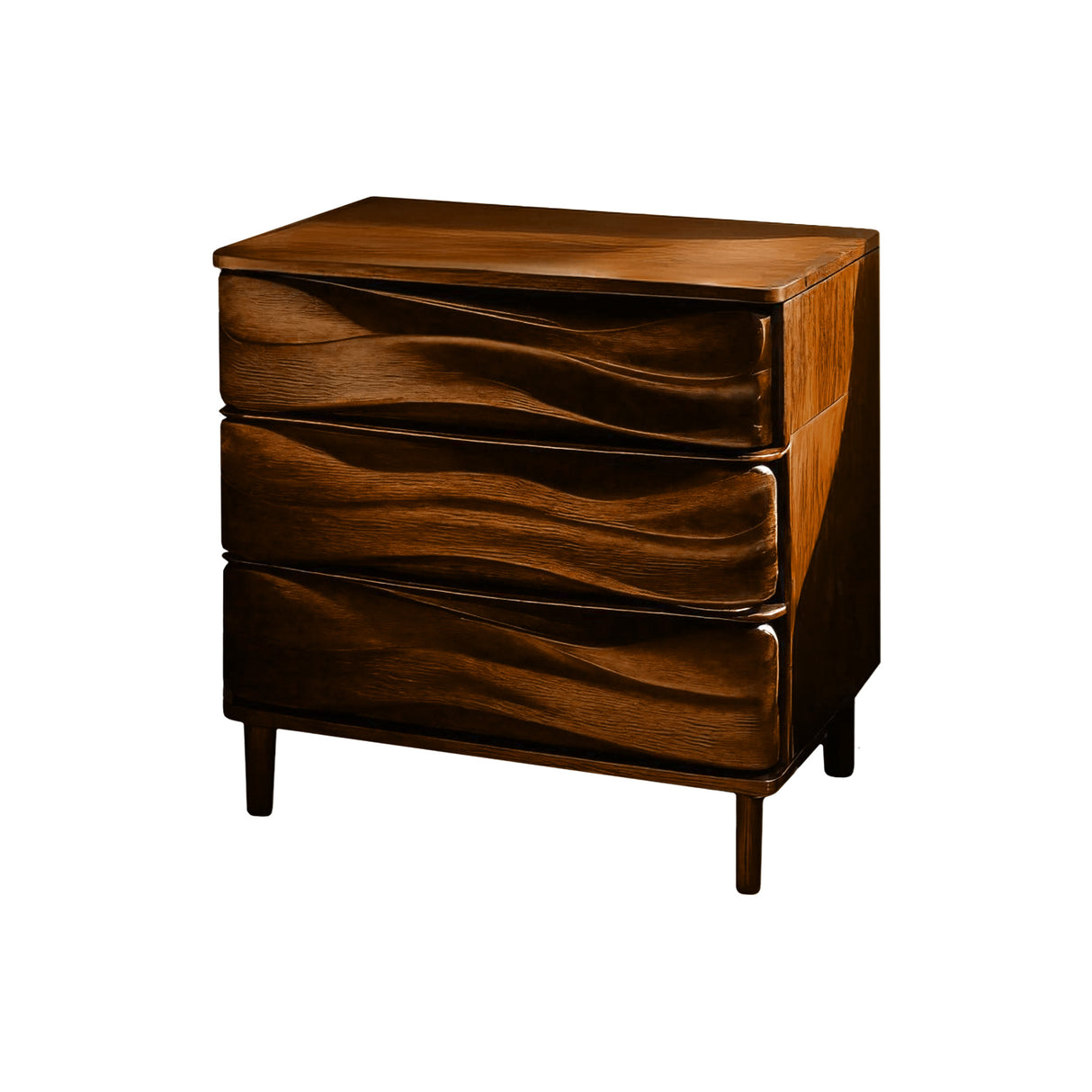 Terrawave Solid Wood Handcrafted Bedside Table Brown - Timberustic Bedside Table