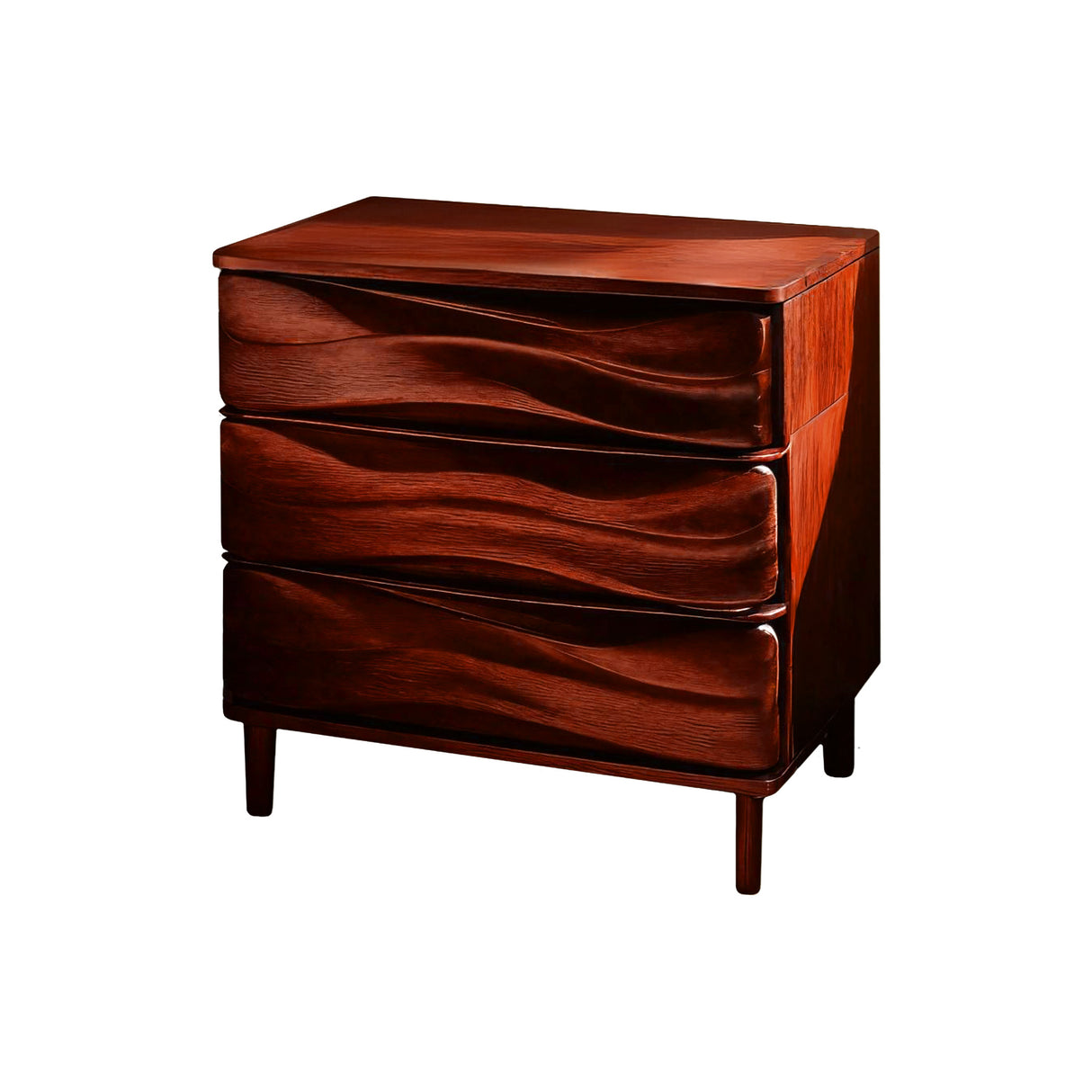 Terrawave Solid Wood Handcrafted Bedside Table Mahogany - Timberustic Bedside Table