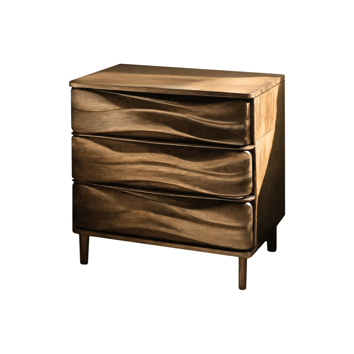 Terrawave Solid Wood Handcrafted Bedside Table Natural Oak - Timberustic Bedside Table