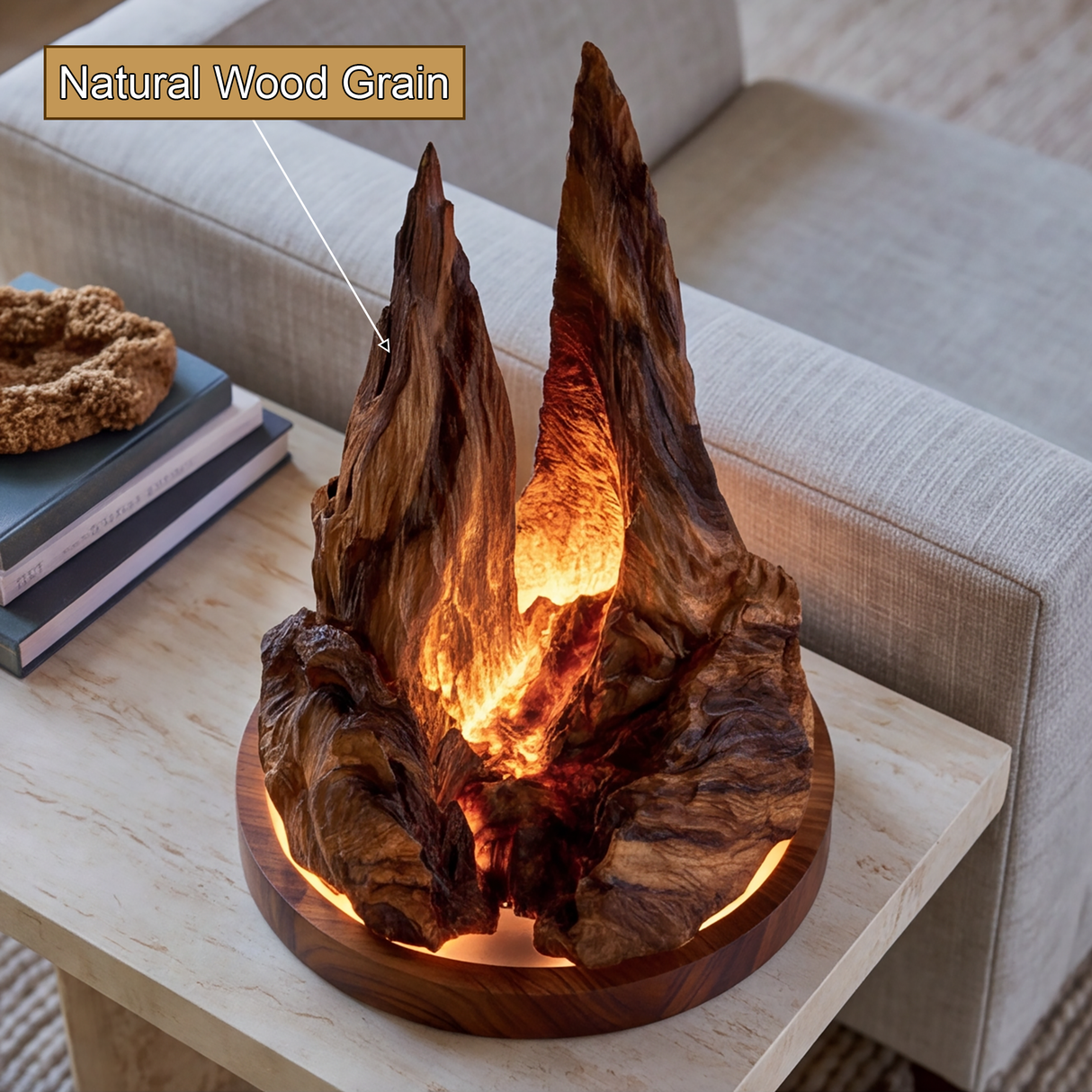 Thalmora Sculpted Mountain Table Lamp - Timberustic Table Lamp