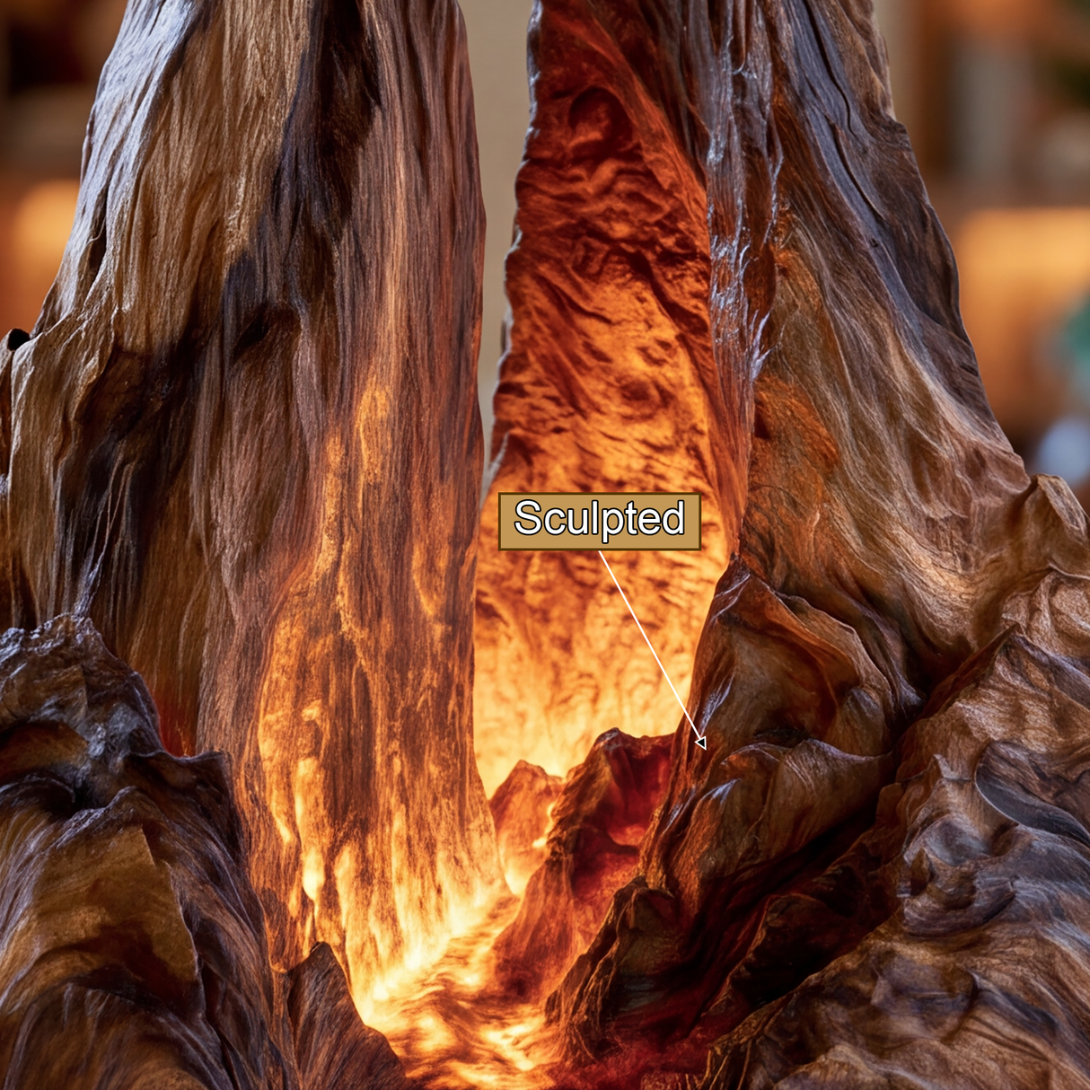 Thalmora Sculpted Mountain Table Lamp - Timberustic Table Lamp