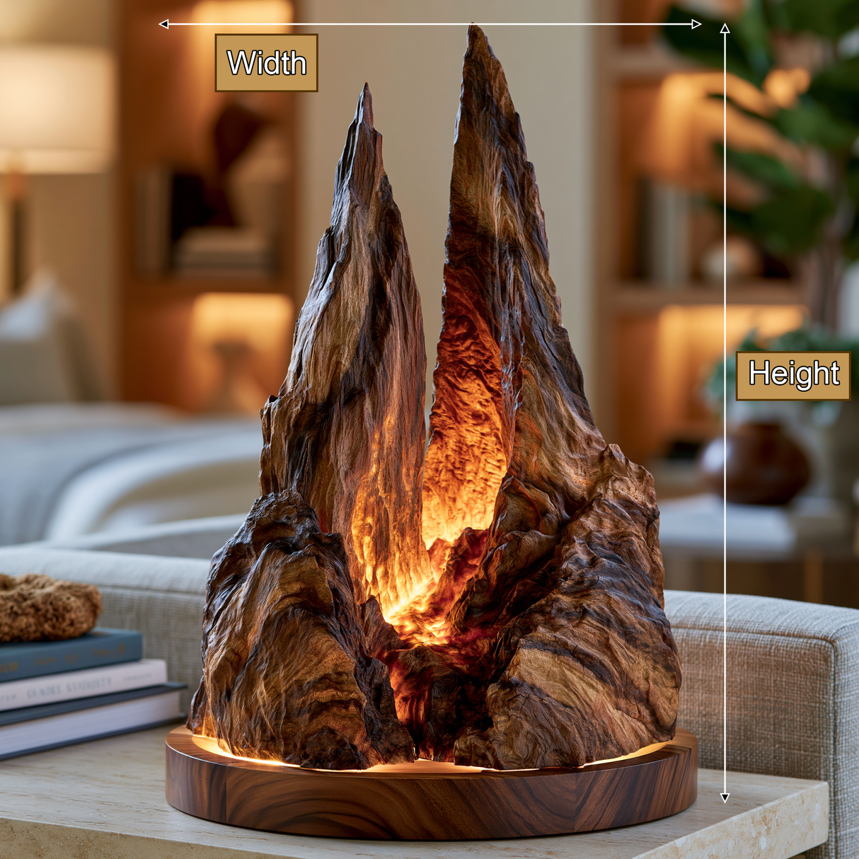 Thalmora Sculpted Mountain Table Lamp - Timberustic Table Lamp