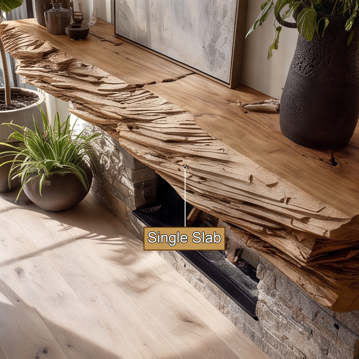 Thaloren Handcrafted Fireplace Mantel Shelf SPA530232