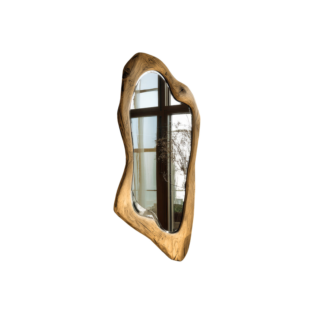 Thaloren Live Edge Solid Wood Mirror
