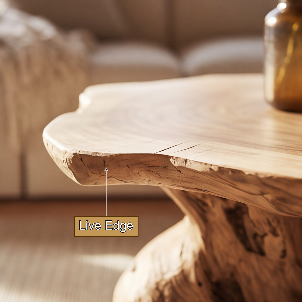 Thalorien Sculpted Solid Wood Coffee Table SPA255234 - Timberustic Coffee Table