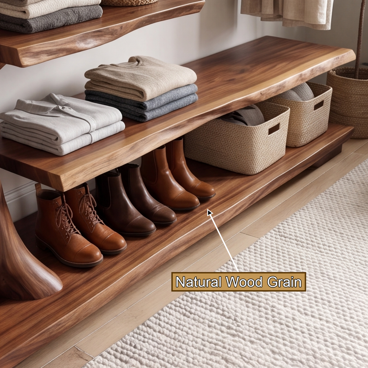 Thalorim Solid Wood Entryway Organizer