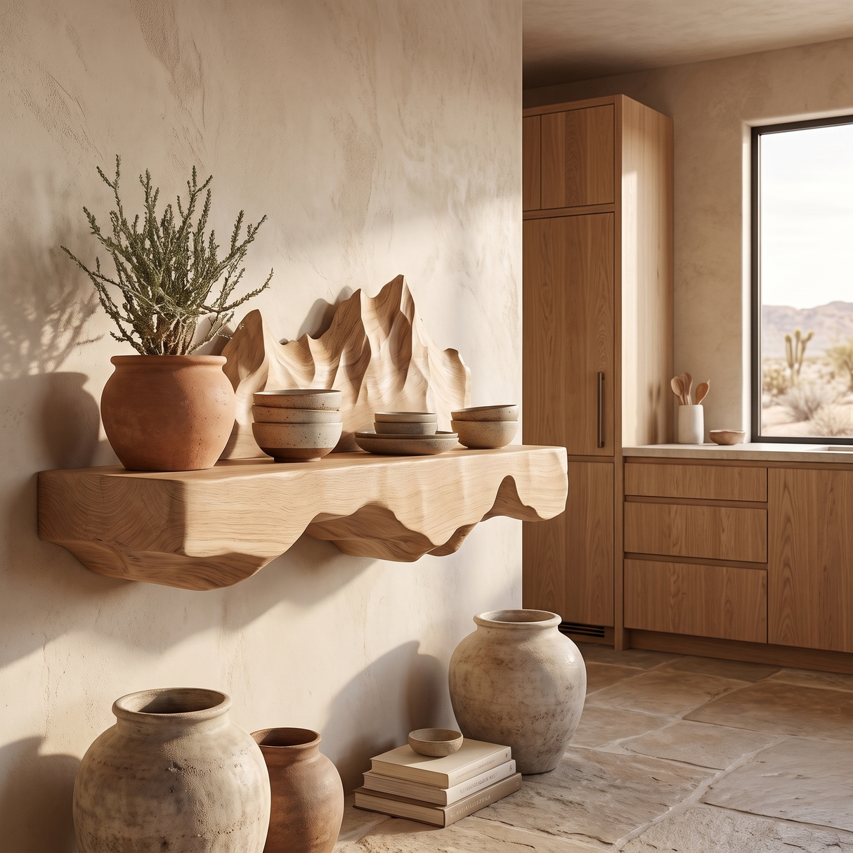 Thalorin Handcrafted Mountain Floating Shelf - Timberustic Floating Shelf