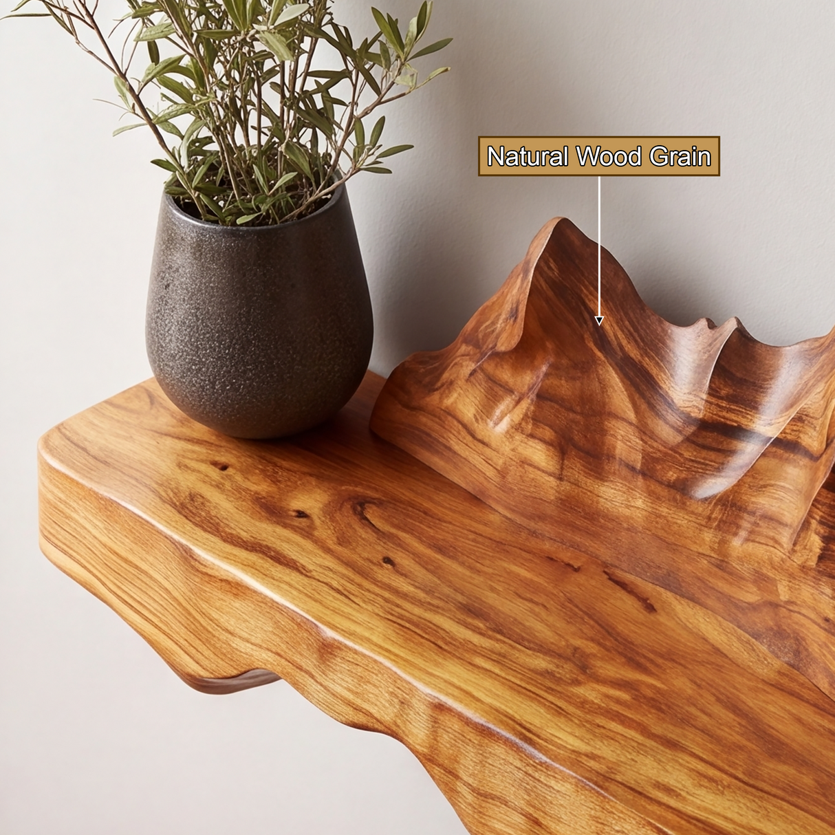 Thalorin Handcrafted Mountain Floating Shelf - Timberustic Floating Shelf